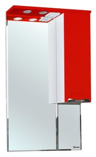 Зеркало-шкаф с подсветкой Bellezza Альфа 55см правый красный 00000005255